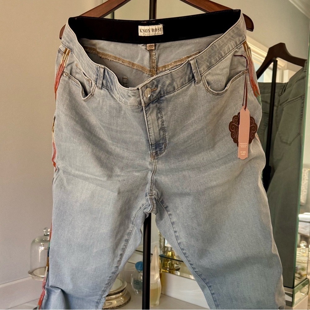 NWT Knox Rose Light Blue Denim 18W